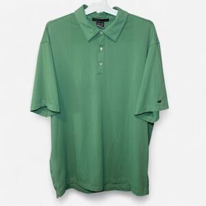 Nike Men Tiger Woods Collection XL Golf Polo Shirt Short Sleeve Dri-Fit Green